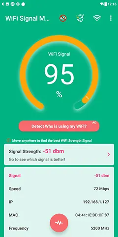 Shanling M9 WiFi signal strength results
