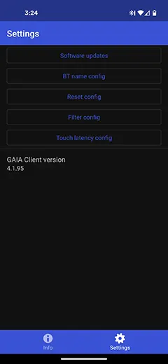 iFi Audio GO pod gaia app settings