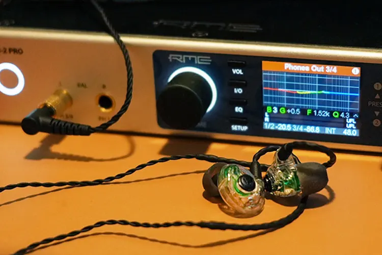 Westone Audio AM Pro X30 beside RME ADI-2 Pro DAC