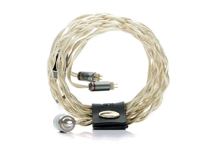 Satin Audio Zeus cable on its side