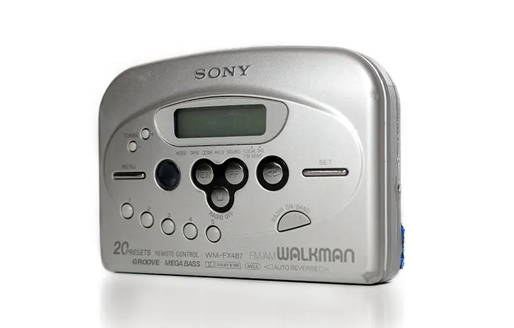 Sony WM-FX487 on a white background