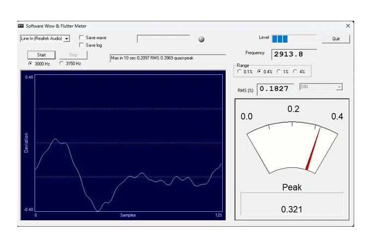 Sony WM-FX487 wow and flutter measurements