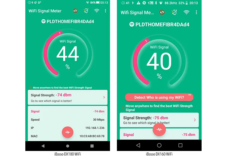 iBasso DX180 vs Dx160 WiFi score