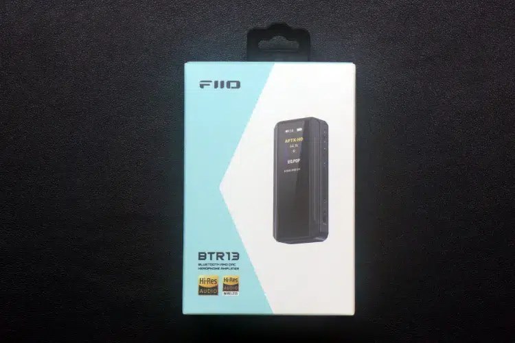 FiiO BTR13 retail box on black background