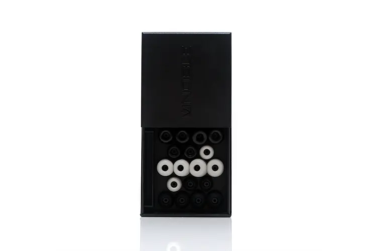 Noble Audio Onyx ear tips in black slider tray