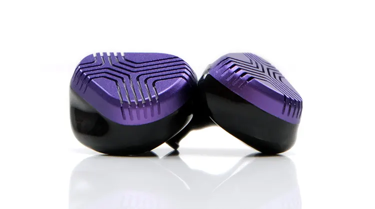 Vision Ears EXT MKII purple faceplates