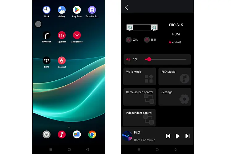 FiiO S15 Android UI Mode 2 screenshots