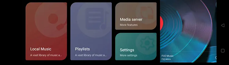 FiiO S15 Music app screen
