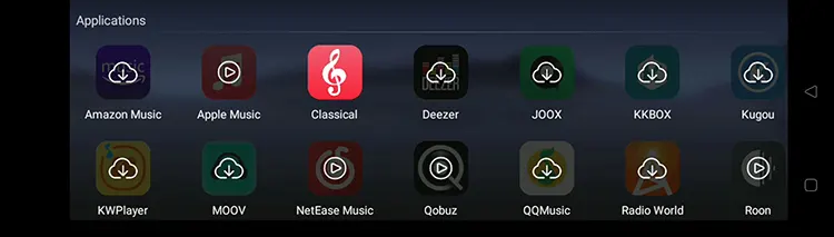 FiiO S15 streaming app screen