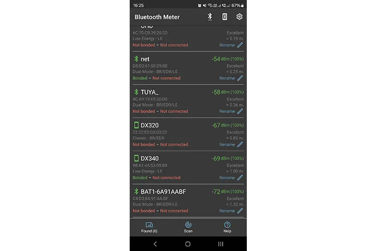 iBasso DX340 and DX320 BT signal screenshot
