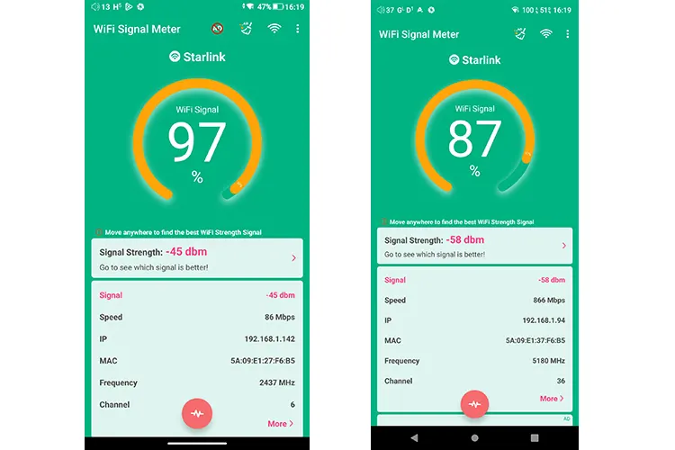 iBasso DX340 and DX320 WiFi signal screenshots