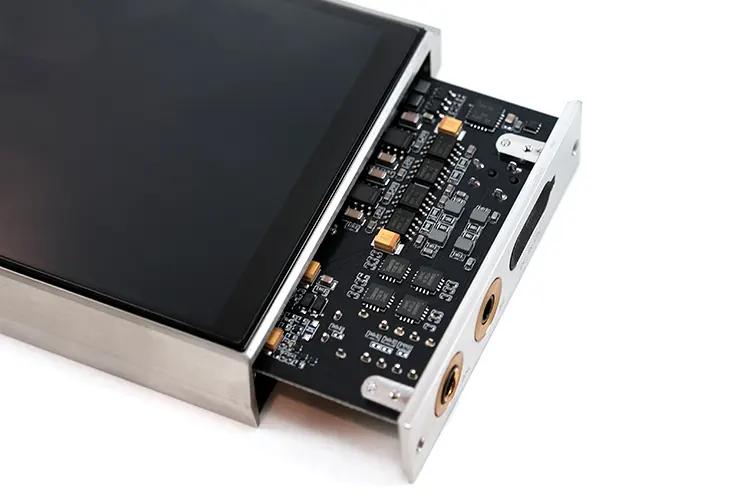 iBasso DX340 with AMP15 sliding half way out
