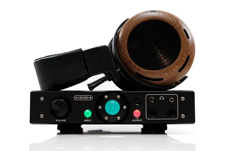 Chord Electronics Alto with ZMF Headphones Caldera on top