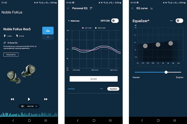 Noble FoKus app 3 screenshots