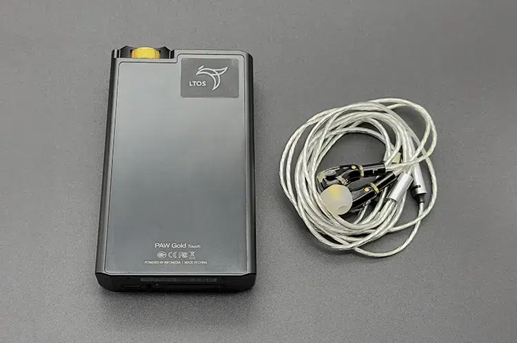 Campfire Audio Axion beside Lotoo PAW Gold Touch