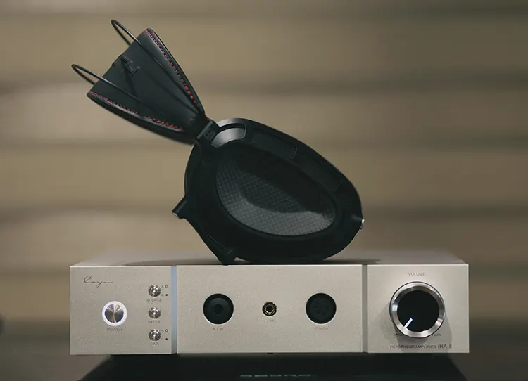 Cayin iHA-8 with DCA Stealth headphones on top