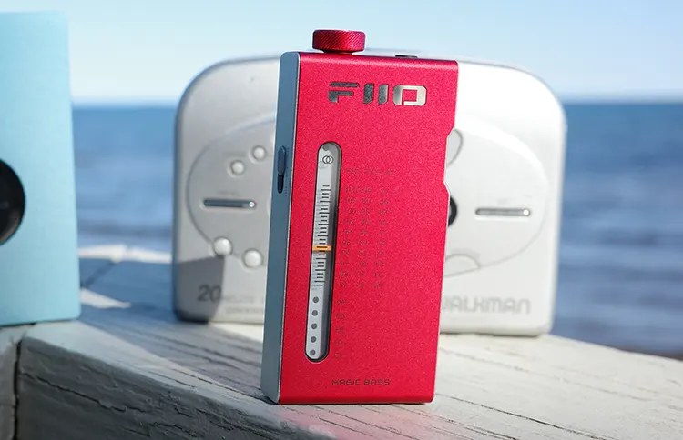 FiiO RR11 in red standing upright