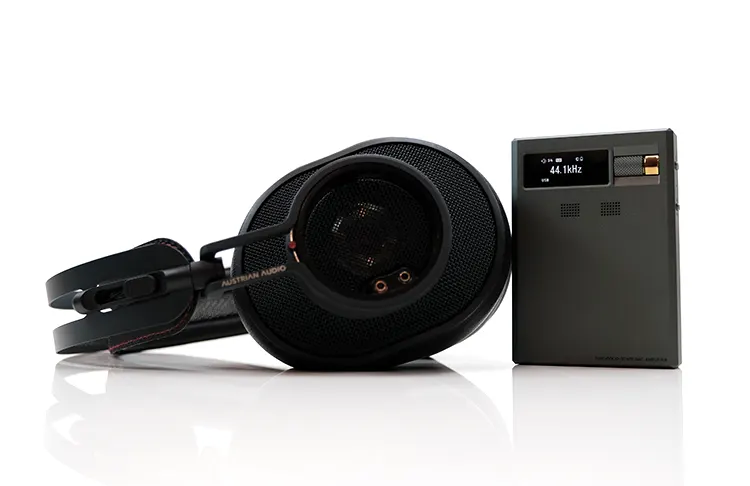 Cayin RU9 beside Austrian Audio Composer headphones