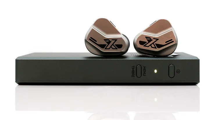 Cayin RU9 with Vision Ears VE10 ear shells on top