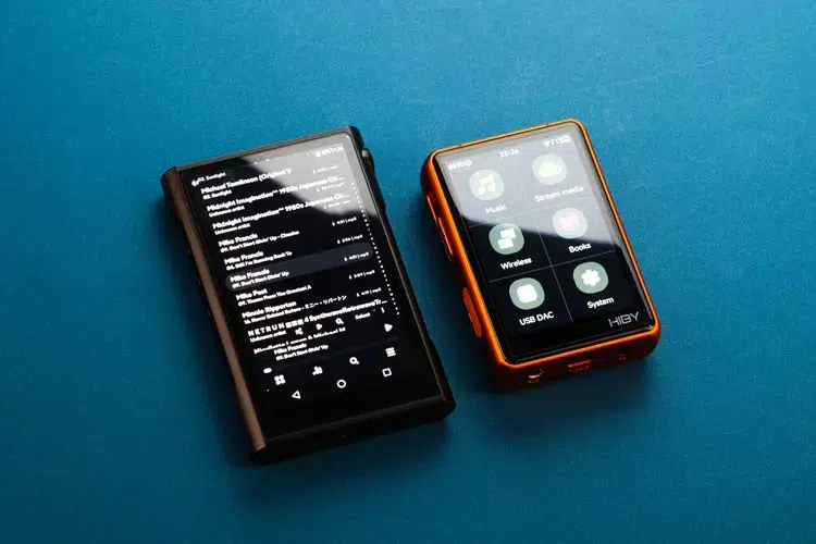 HiBy R3Pro II beside the Shanling M3X