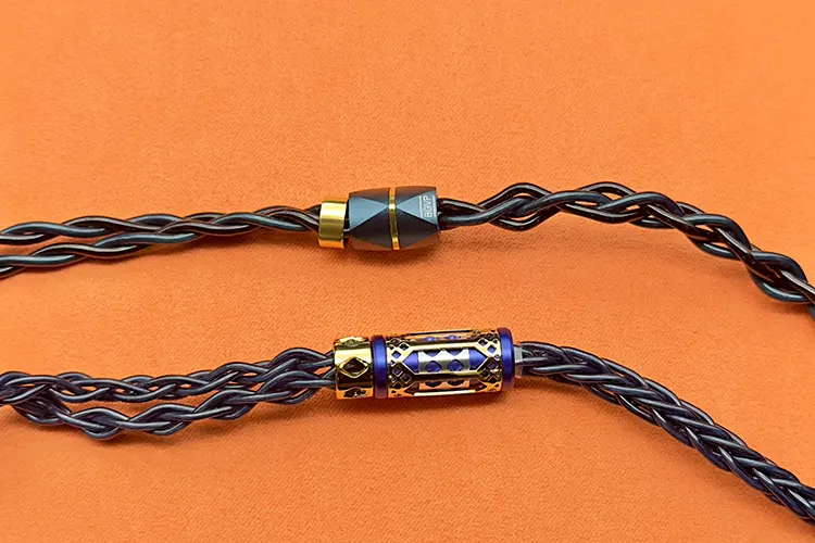 BGVP Solomon two stock cable splitters on orange background