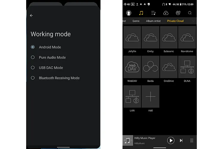HiBy R6Pro II 2025 working mode and wireless screenshots
