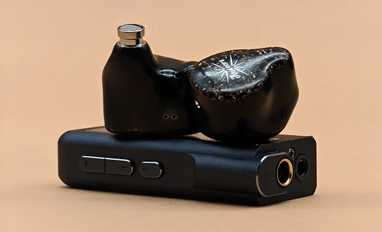 Kiwi Ears Astral shells on top of Colorfly CDA-M2 dongle