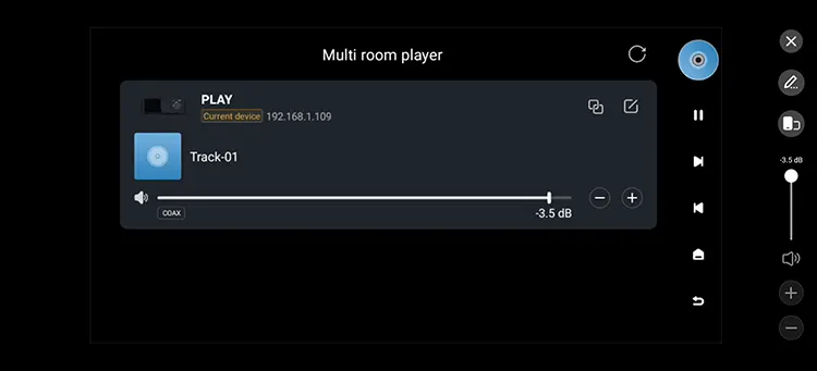 Eversolo Play multi-room player screenshot