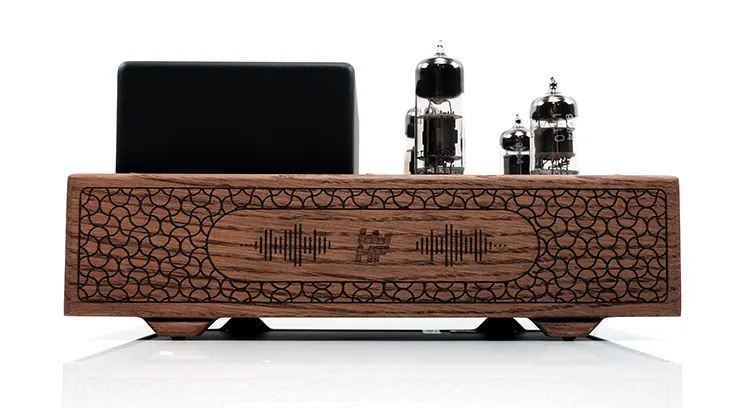 Feliks Audio Echo Vibe tube amp wooden side panel