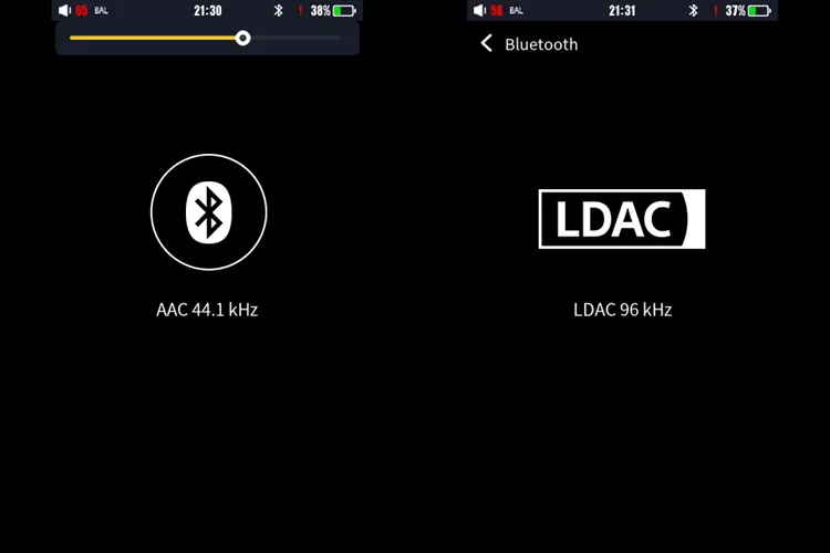Hidizs x Linsoul AP80 PRO MAX 2 Bluetooth software screenshots