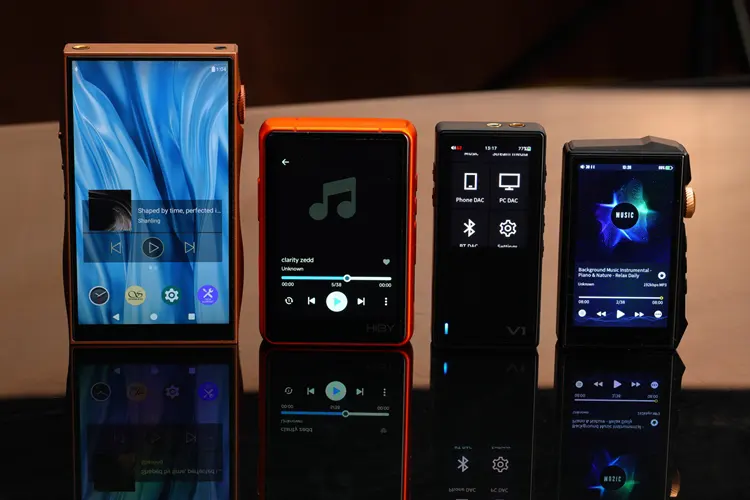 Hidizs x Linsoul AP80 PRO MAX DAP beside 3 DAPs