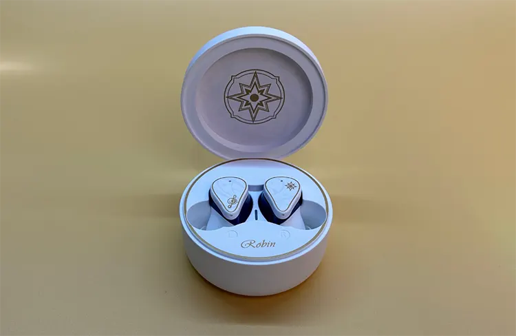 MOONDROP x HONKAI Star Rail Robin shells in white cradle