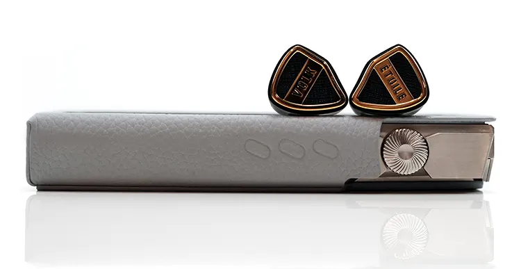 Volk Audio ÉTOILE shells on top of iBasso DX340 DAP
