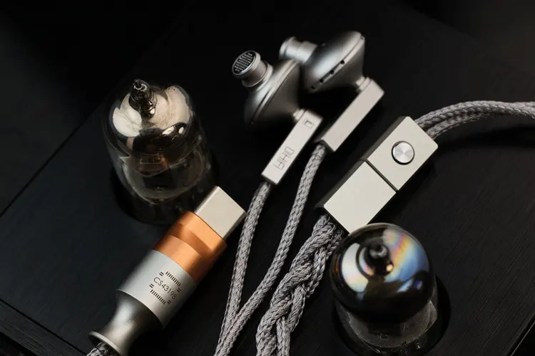 ddHiFi Memory ear shells and cable with USB-C termination between tubes