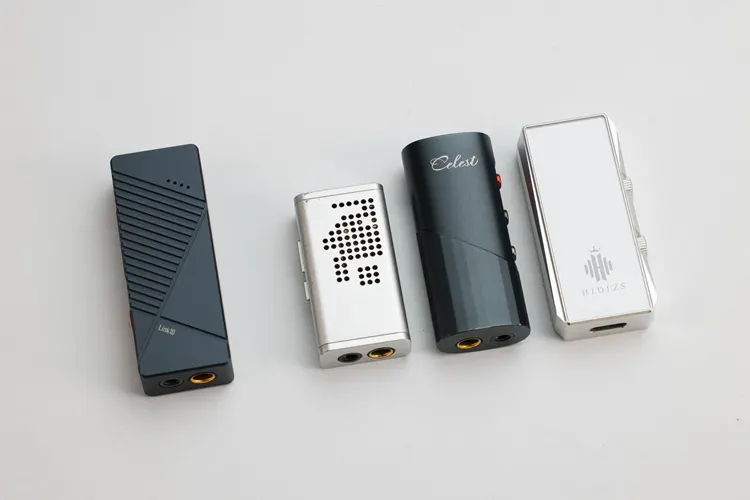 xDuoo Link10 beside 3 other dongle DACs