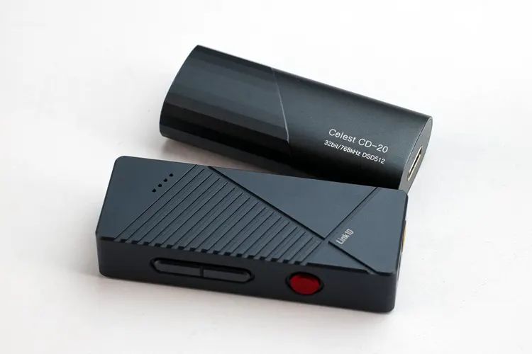 xDuoo Link10 beside the Celest CD-20 dongle DAC