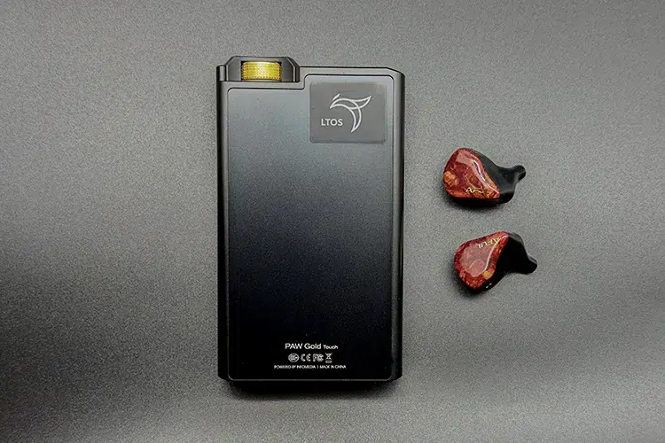 AFUL DAWN-X shells beside Lotoo PAW Touch Gold