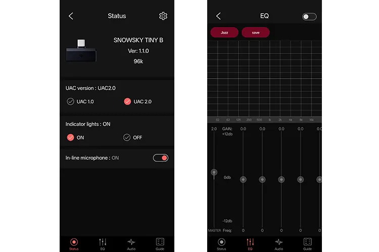 FiiO SNOWSKY Tiny App Control 2 screenshots