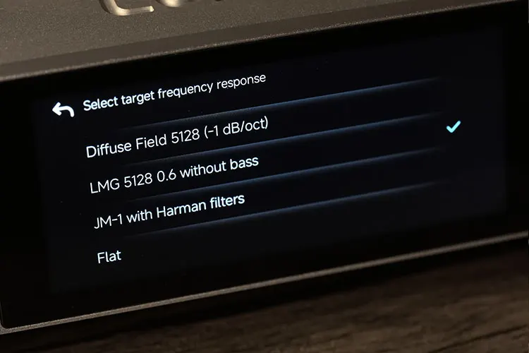 Luxsin X9 target curve screen