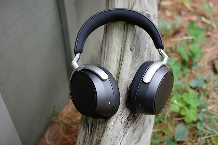 Sennheiser HDB 630 headphones on a tree branch