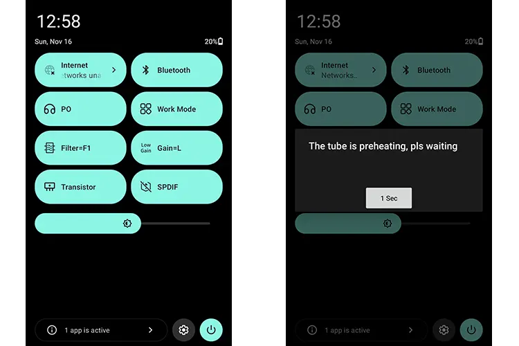 Shanling M7T transistor and tube modes 2 screenshots