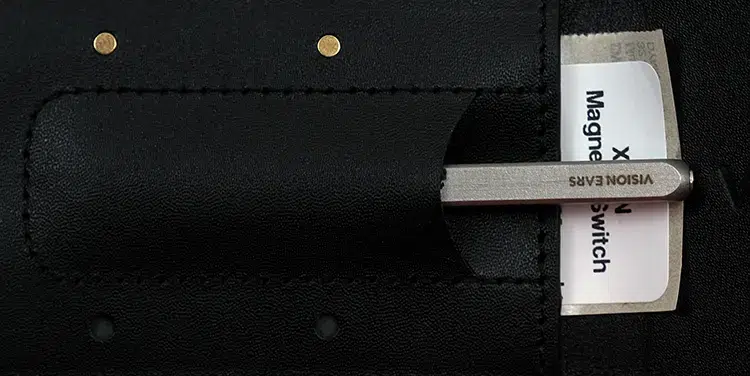 Vision Ears XCON magnet remover metal pick in leather holder