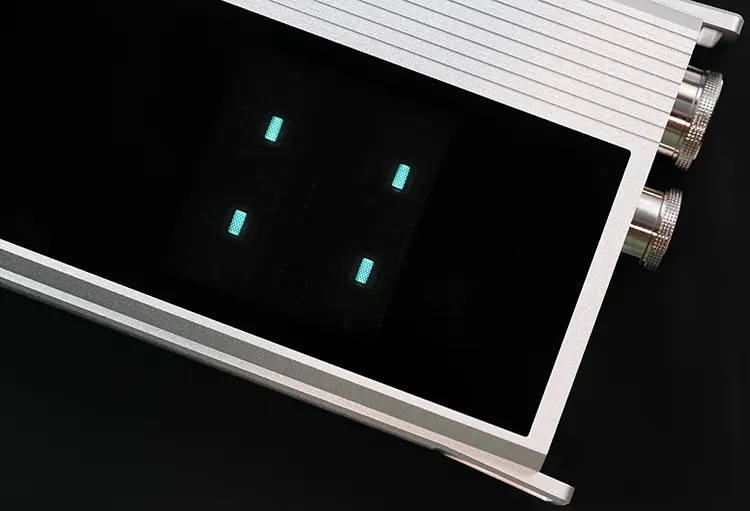 iBasso D17 Atheris close up on black leather background