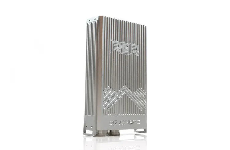 iBasso D17 Atheris rear grooved panel standing upright