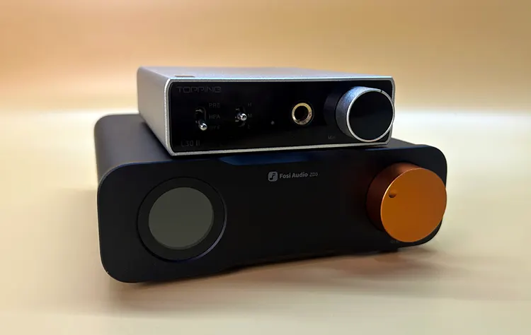 Fosi Audio ZD3 with Topping L30 II on top