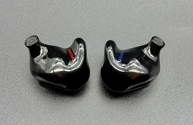 Noble Audio AGIS II main shells with nozzles pointing up
