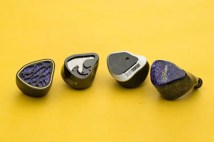 QoA Martini IEM shell beside 3 other IEMs