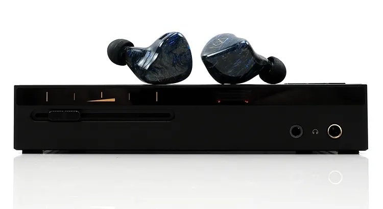 Shanling EC Zero T with Noble Audio Ronin IEM shells on top