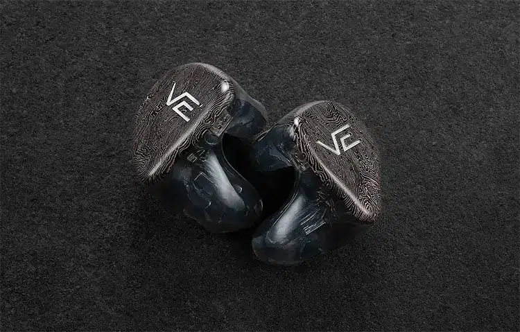 Vision Ears PURE shells on grey fabric