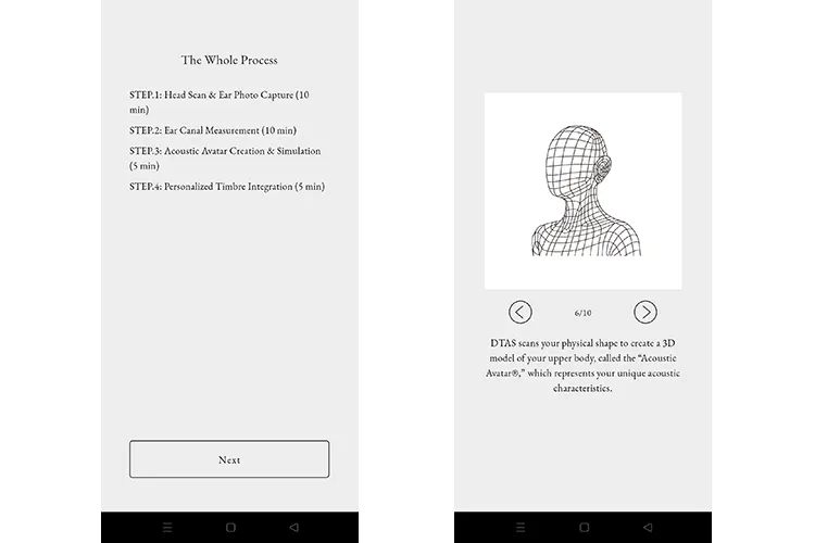 final TONALITE DTAS measurement process 2 screenshots